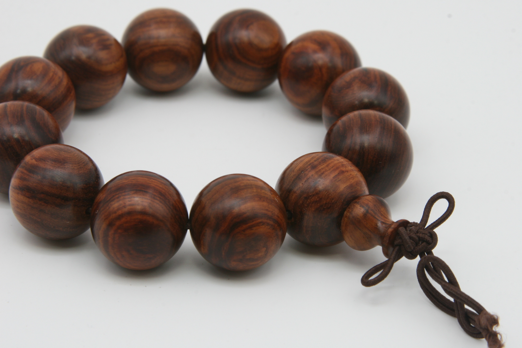 100% Natural Chinese Hainan Huanghuali Preyer Buddha Beads Bracelet 20MM 海南黄花梨手串
