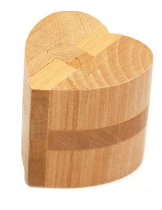 Valentine Brain Teaser Puzzle 3D Wood Unlock Interlock Heart Love Block Build